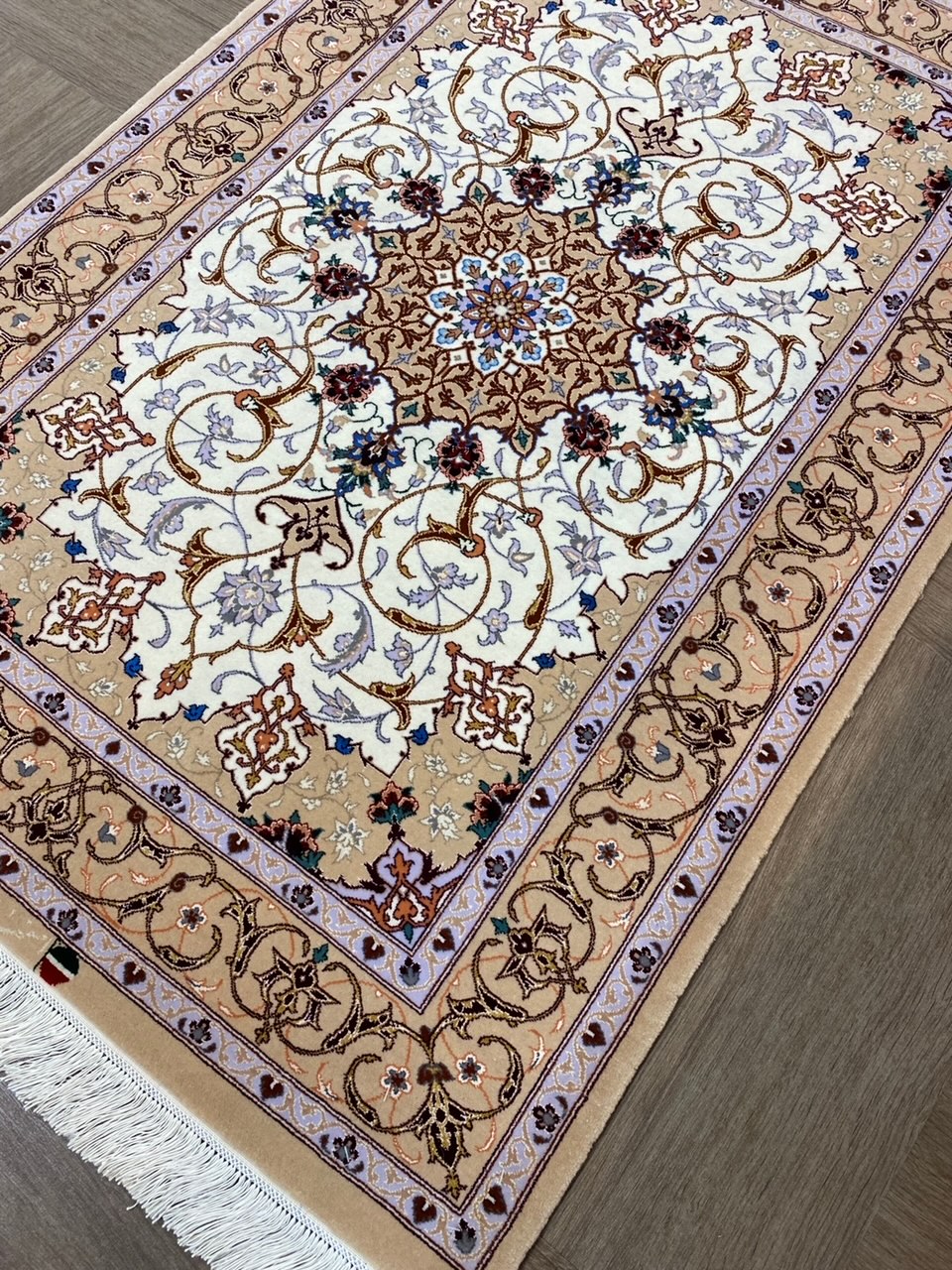 Y2023 ペルシャ絨毯 ウール 手織り 特大 412×313㎝ 工房サイン Y2023