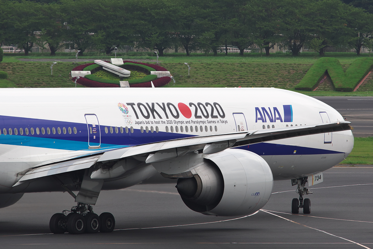 ニュース画像：ANA 2020オリンピック・パラリンピック東京招致塗装機