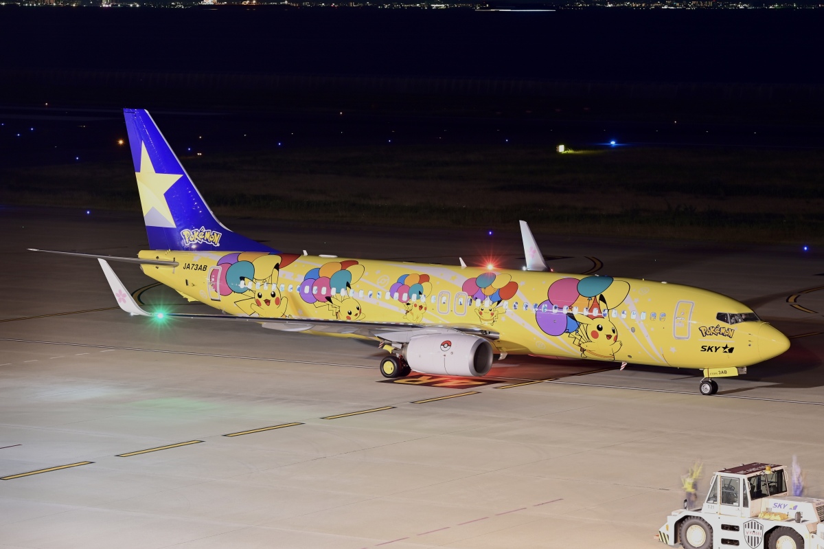 スカイマーク「ピカチュウジェット」、年末年始までの運航予定発表