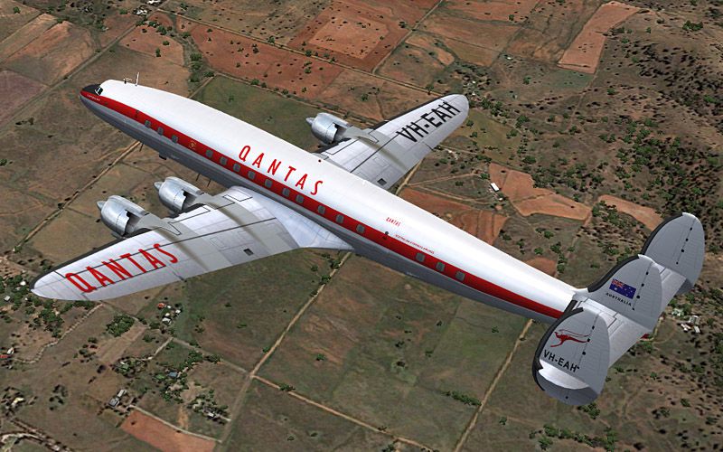 Qantas Lockheed L-1049G VH-EAH for FS2004