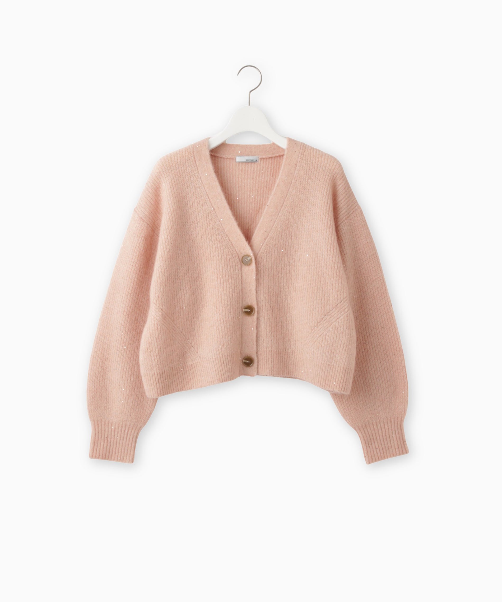 スパンコールモヘヤ畦編みショートカーディガン – FACE SANS FARD