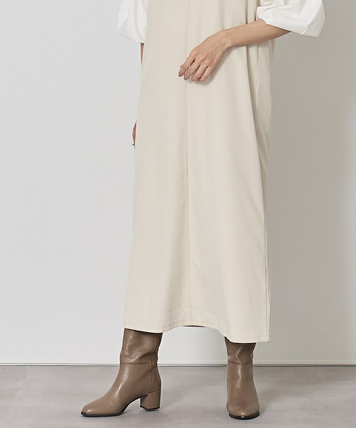 ソフトツイルディープVネックIラインワンピース | ur's（ユアーズ）