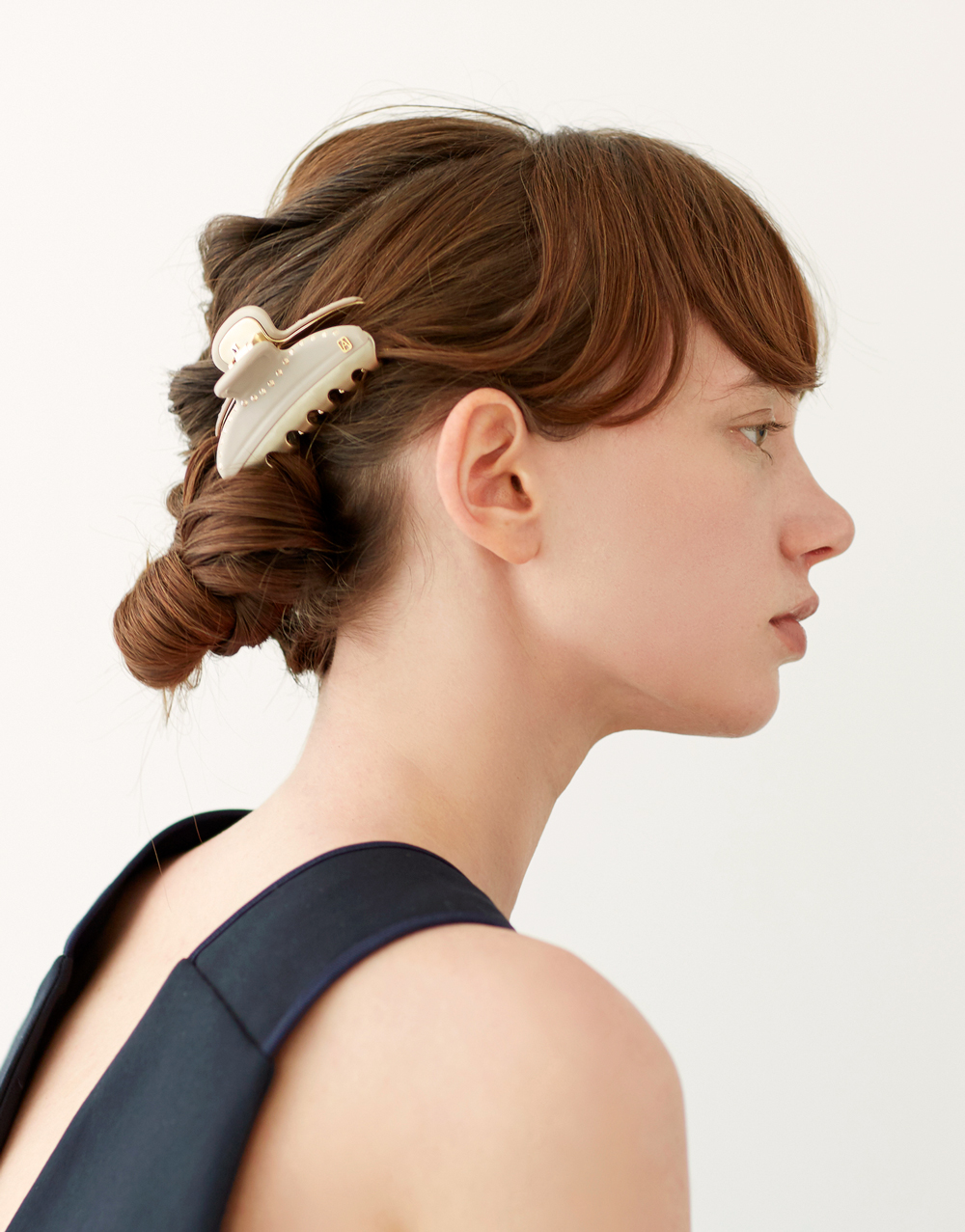 Alexandre de Paris regular golden jewel hair clip Pince Vendôme Éclat