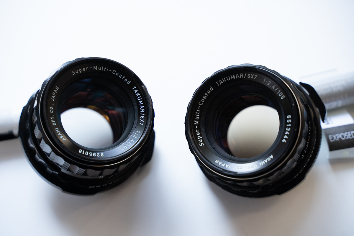 Pentax67 105mm F2.4の黄変の太陽光（紫外線）で除去にチャレンジ