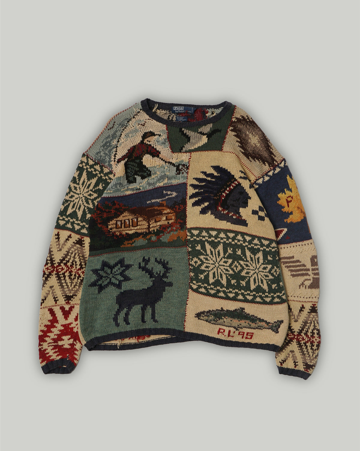 Polo Indian Patterned Hand Knit Sweater – Front General Store