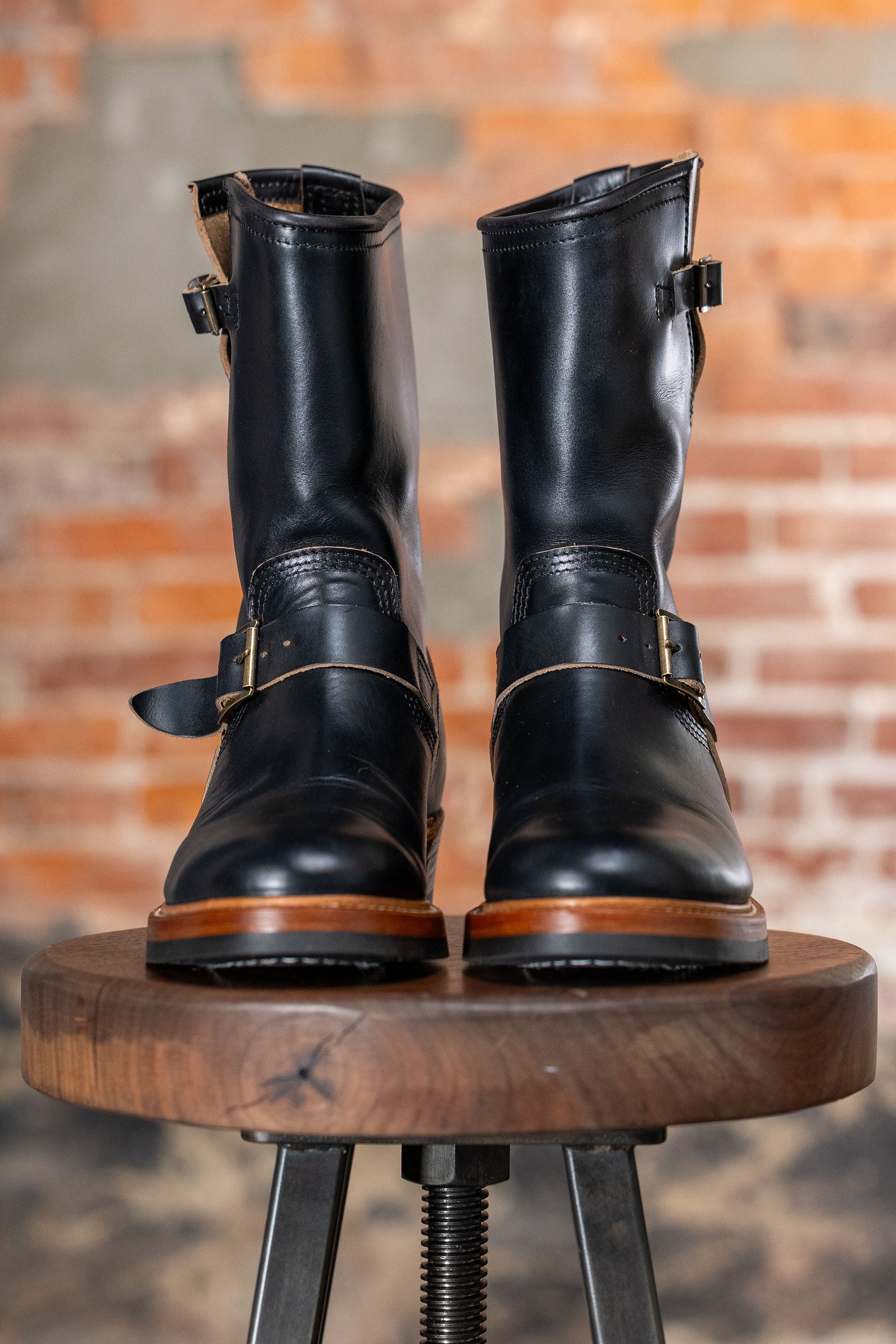 John Lofgren Wabash Engineer Boots - Horween CXL Black - Franklin
