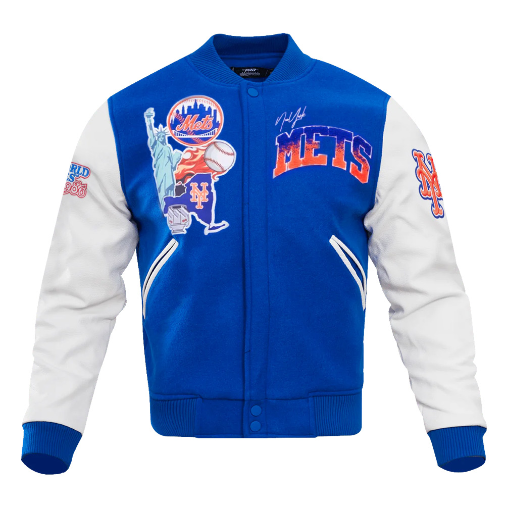 New York Mets Pro Standard Home Town Wool Varsity Jacket - Frank's