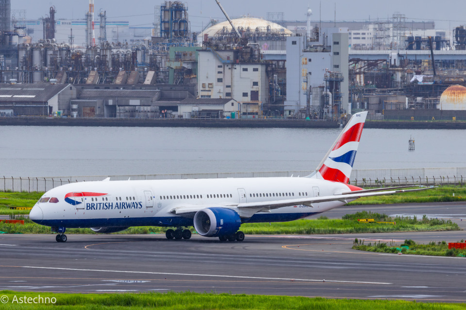 ブリティッシュ・エアウェイズ Boeing 787-9 G-ZBKE 羽田空港 航空