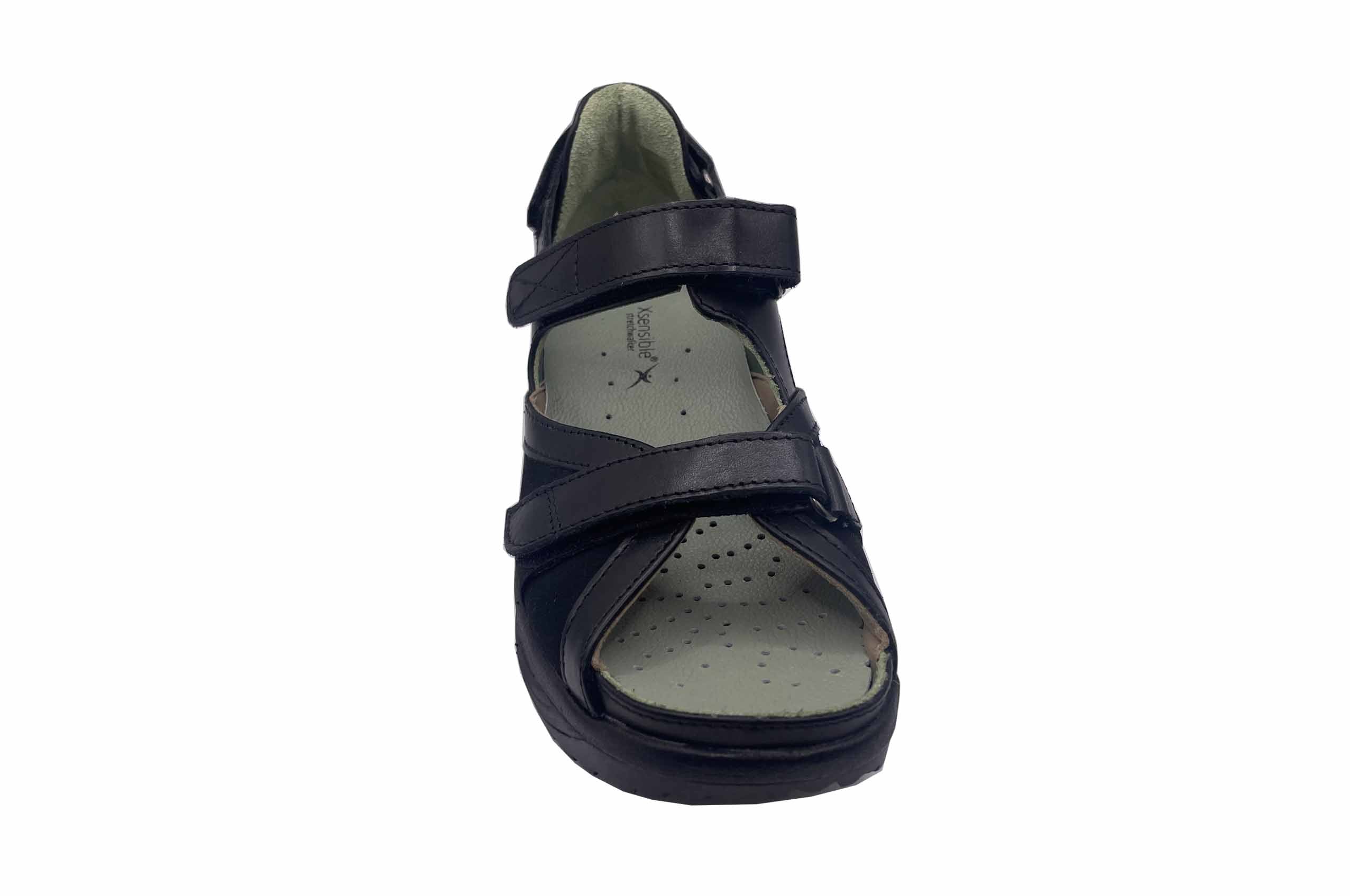 Xsensible Stretchwalker - Pluto Black Leather – French Sole