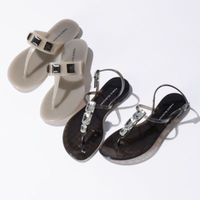 FABIO RUSCONI(ファビオ ルスコーニ)のPVCビジューつきトングサンダル