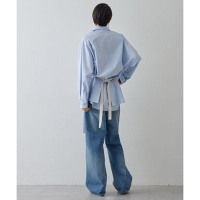 Whim Gazette(ウィム ガゼット)の【GEMINI】フリルベルトシャツ通販