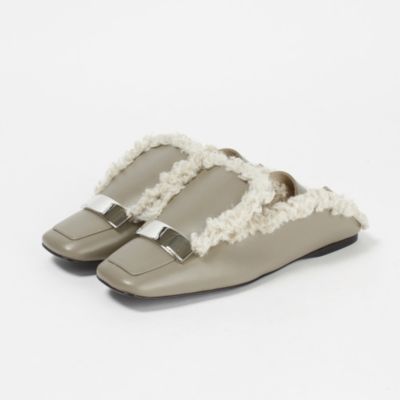 Sergio Rossi×eclat(セルジオ ロッシ×エクラ)の「sr1 Slippers」ボア