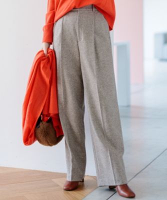 23区 L(ニジュウサンク エル)のシルクネップヘリンボーン ワイドパンツ