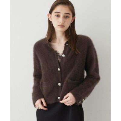 Whim Gazette(ウィム ガゼット)のカシミヤ混ファーニットジャケット