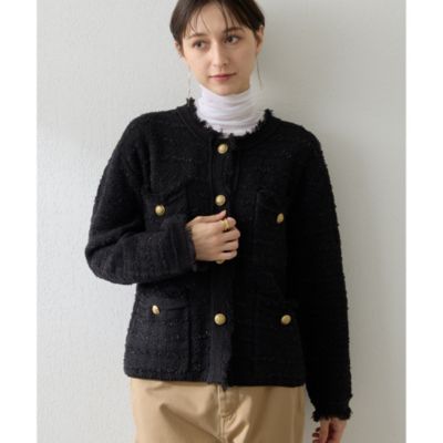 Whim Gazette(ウィム ガゼット)のツィードニットジャケット通販