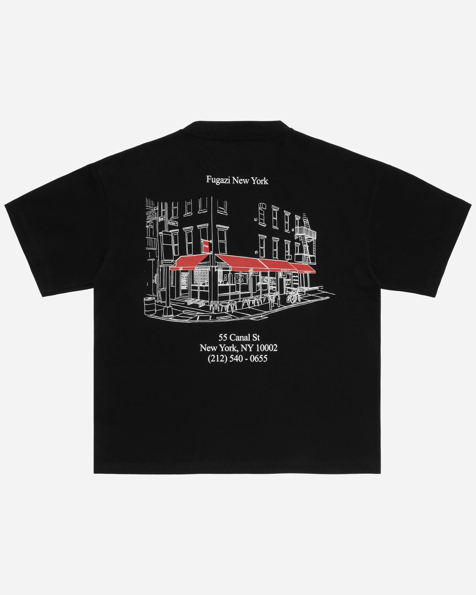 NY Shop Tee Black (In-Store Exclusive) – FUGAZI®