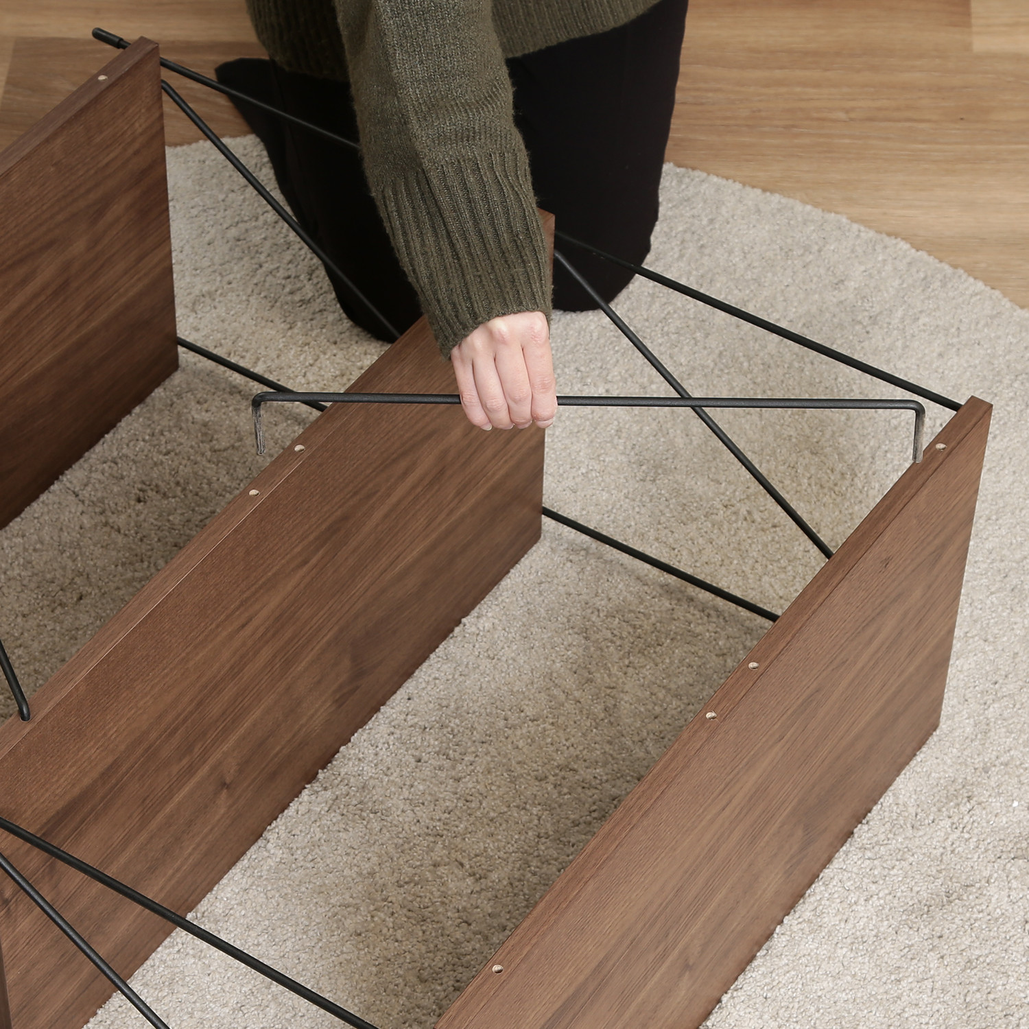 C/D:77541] EZBOワイヤーラック3段 60幅 MBR ｜ ORDERING