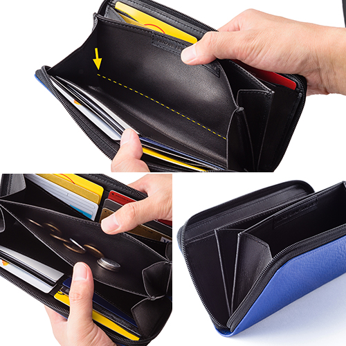 Vintage Revival Productions】roundzip slim wallet/shrink leather