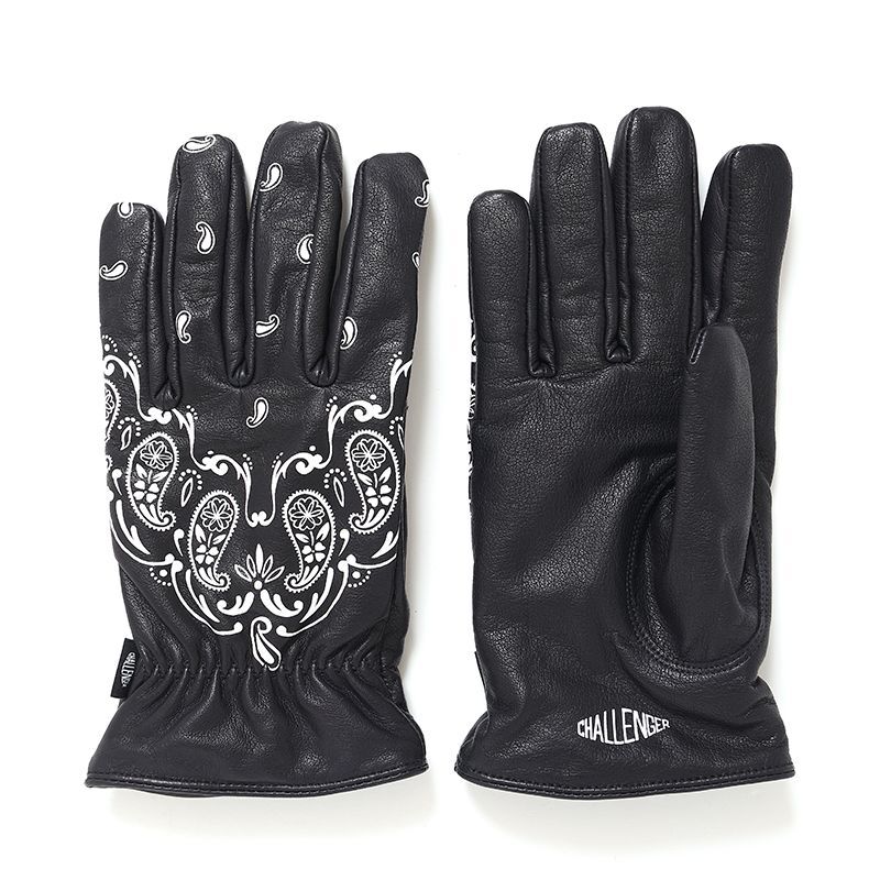 CHALLENGER [チャレンジャー] BANDANA LEATHER GLOVE バンダナレザー
