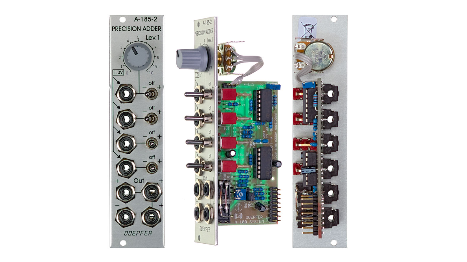 A-185-2 Precision CV Adder - A-100 Eurorack Modular Synthesizer