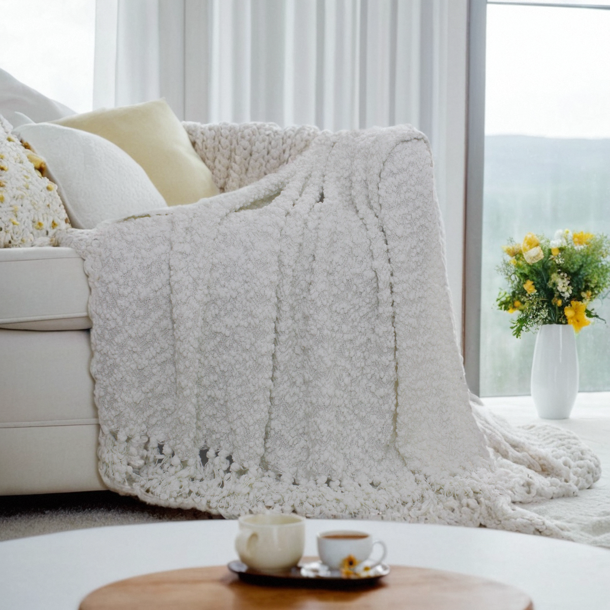 桃豆こまもち クッションブランケット 収納付クッション＆ブランケット