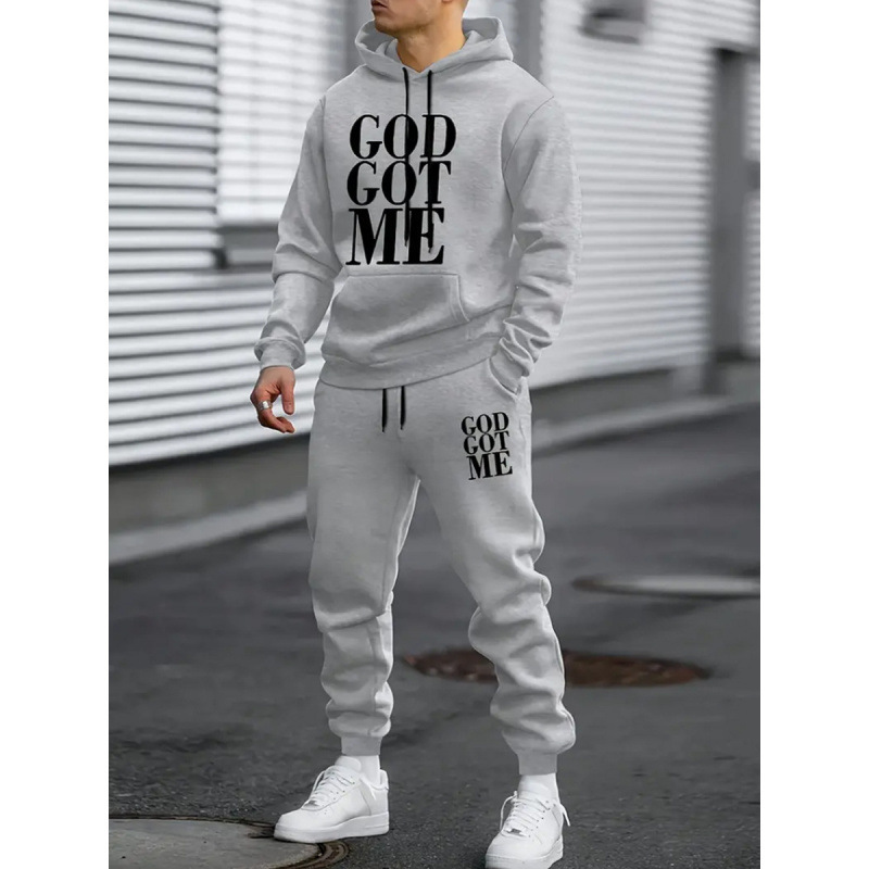 神様に見守られる上質スウェット セットアップ ブラウン|スウェット