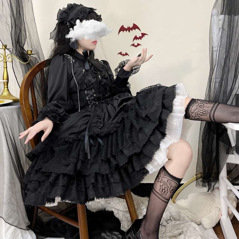 ロリータファッション 【ゴスロリ】ゴシックロリータ ドールモチーフ