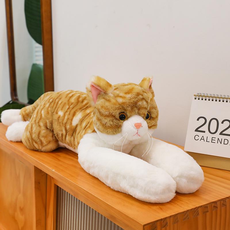 猫ぬいぐるみ 茶色 ふわもふ抱き枕ねこちゃん トラ茶|猫ぬいぐるみ専門