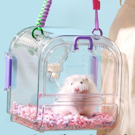 ハムスターケージ ハムスター透明お出かけ用ケージ プラスチック