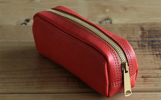 イタリアンレザーペンケース（筆箱） 【レッド】 | JTBのふるさと納税