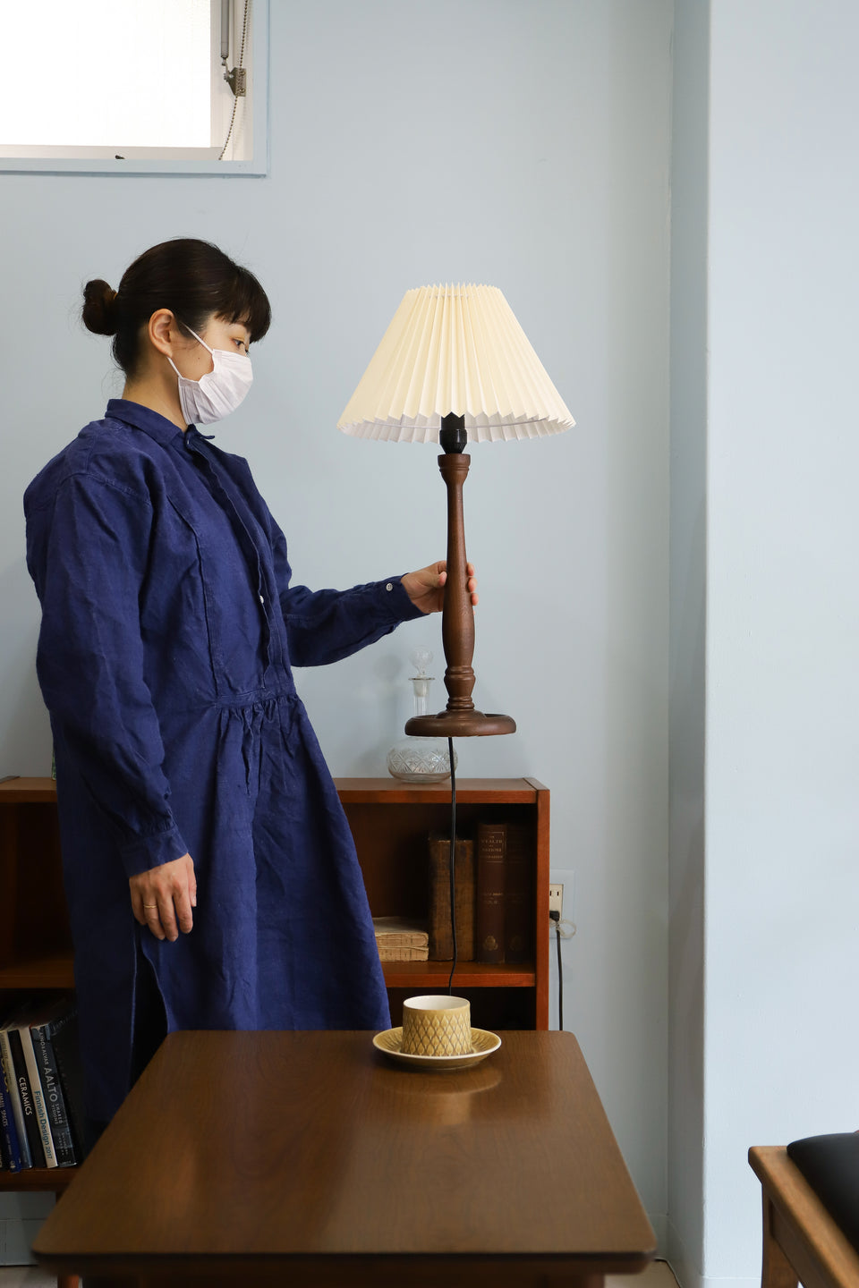 ローラアシュレイ 木製テーブルランプ 間接照明 インテリア/Laura