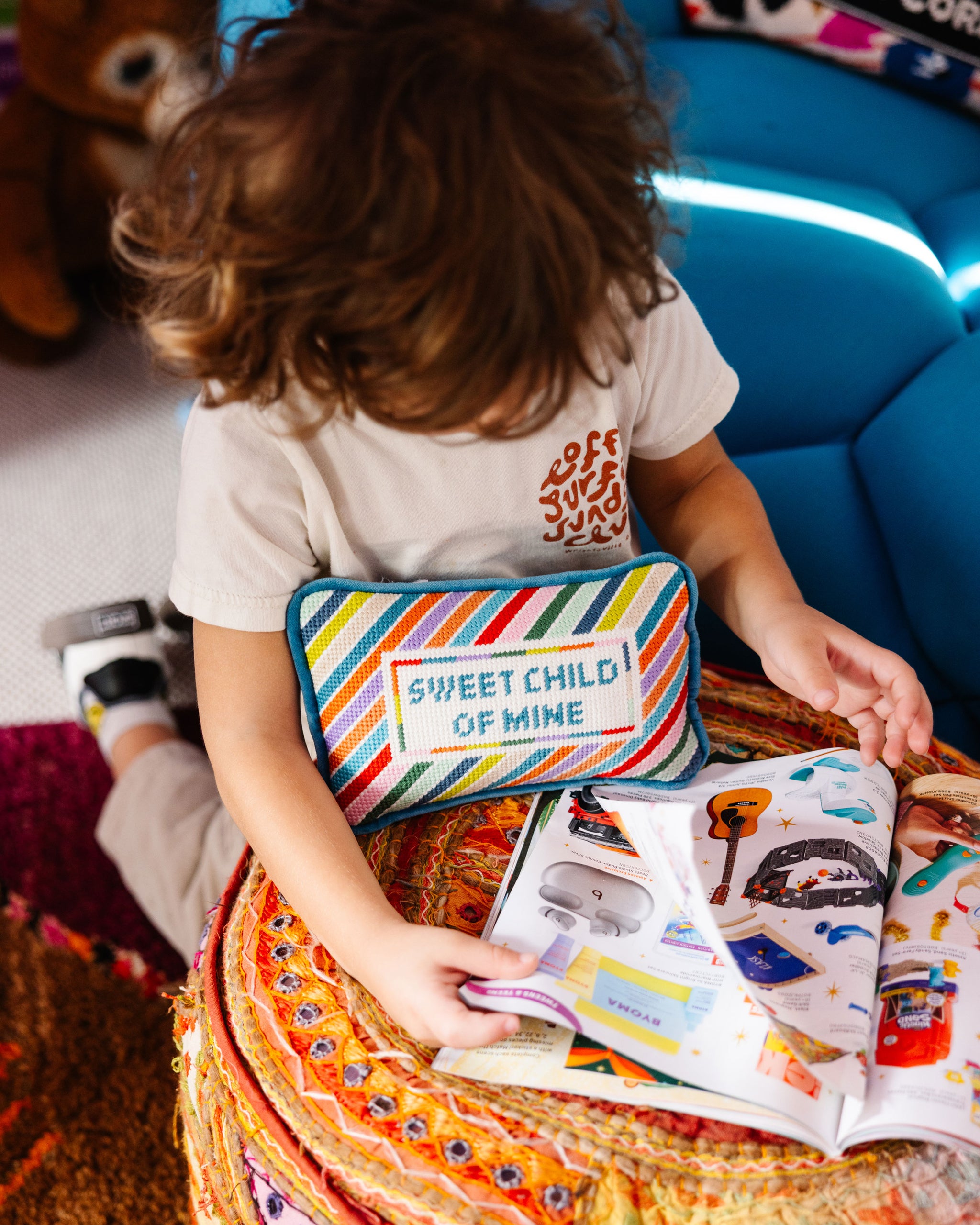 Furbish Studio - Sweet Child Of Mine Mini Needlepoint Pillow