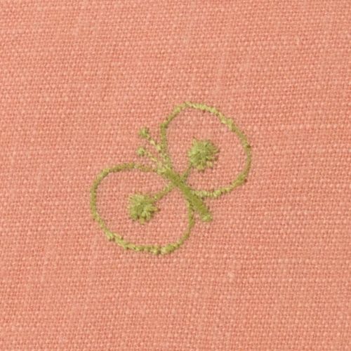 50 ミナ ペルホネン リネン刺繍 choucho サーモンピンク | ふろしき