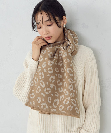 レオパード柄ストール（95-70MI07-204）｜モノコムサ（MONO COMME CA