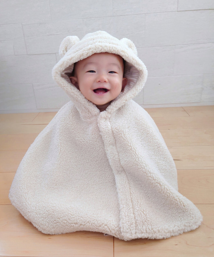 リバーシブル】クマ耳付き マント（23-46CM02-205）｜コムサイズム