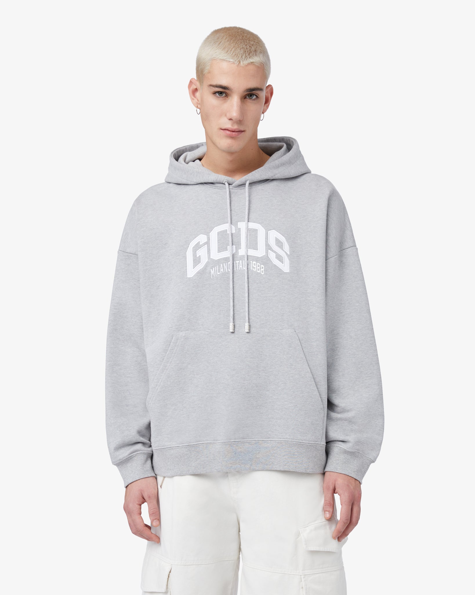 Logo Lounge Hoodie Grey | GCDS Official Website