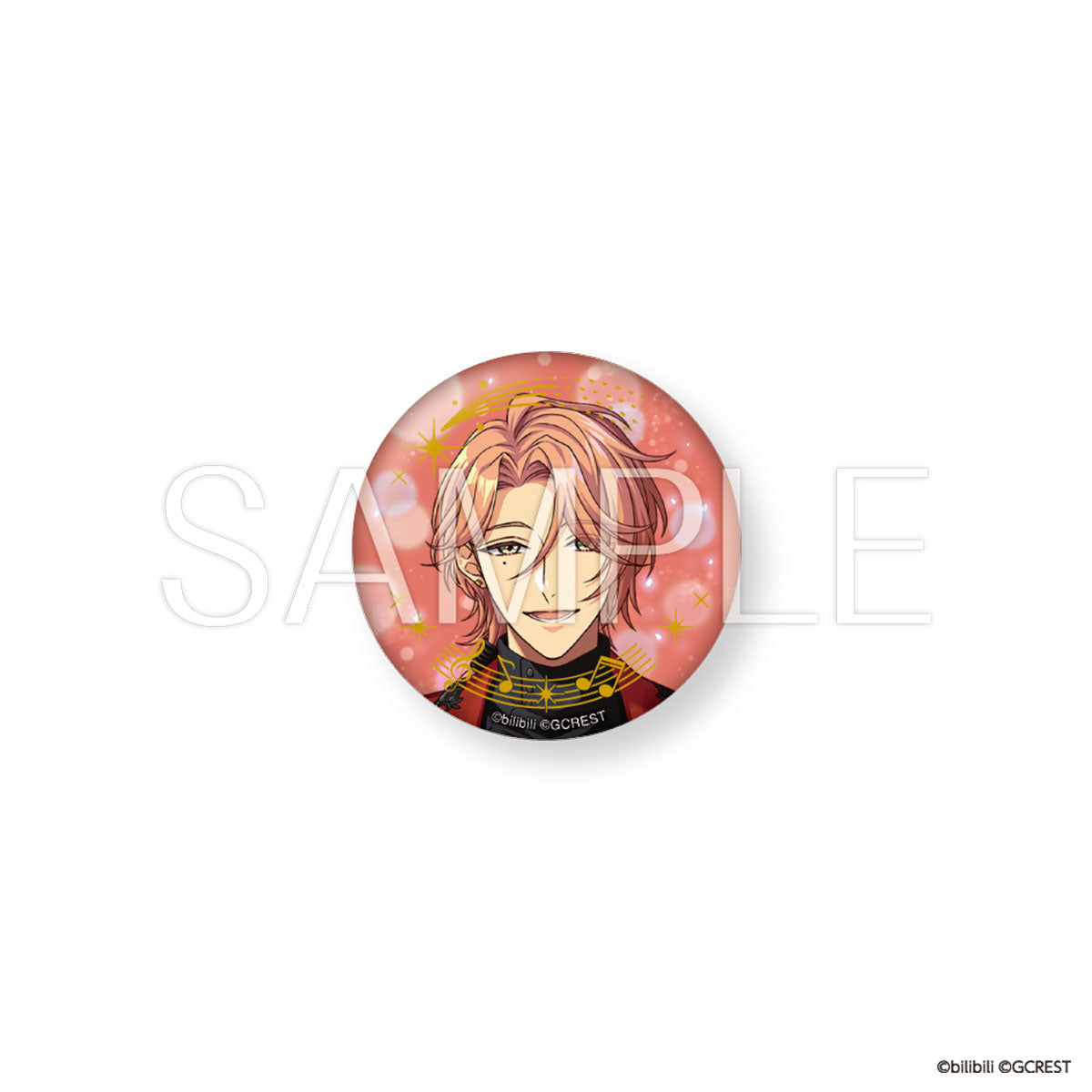 夢職人と忘れじの黒い妖精 星に願いを、あなたに愛を 箔押し缶バッジ