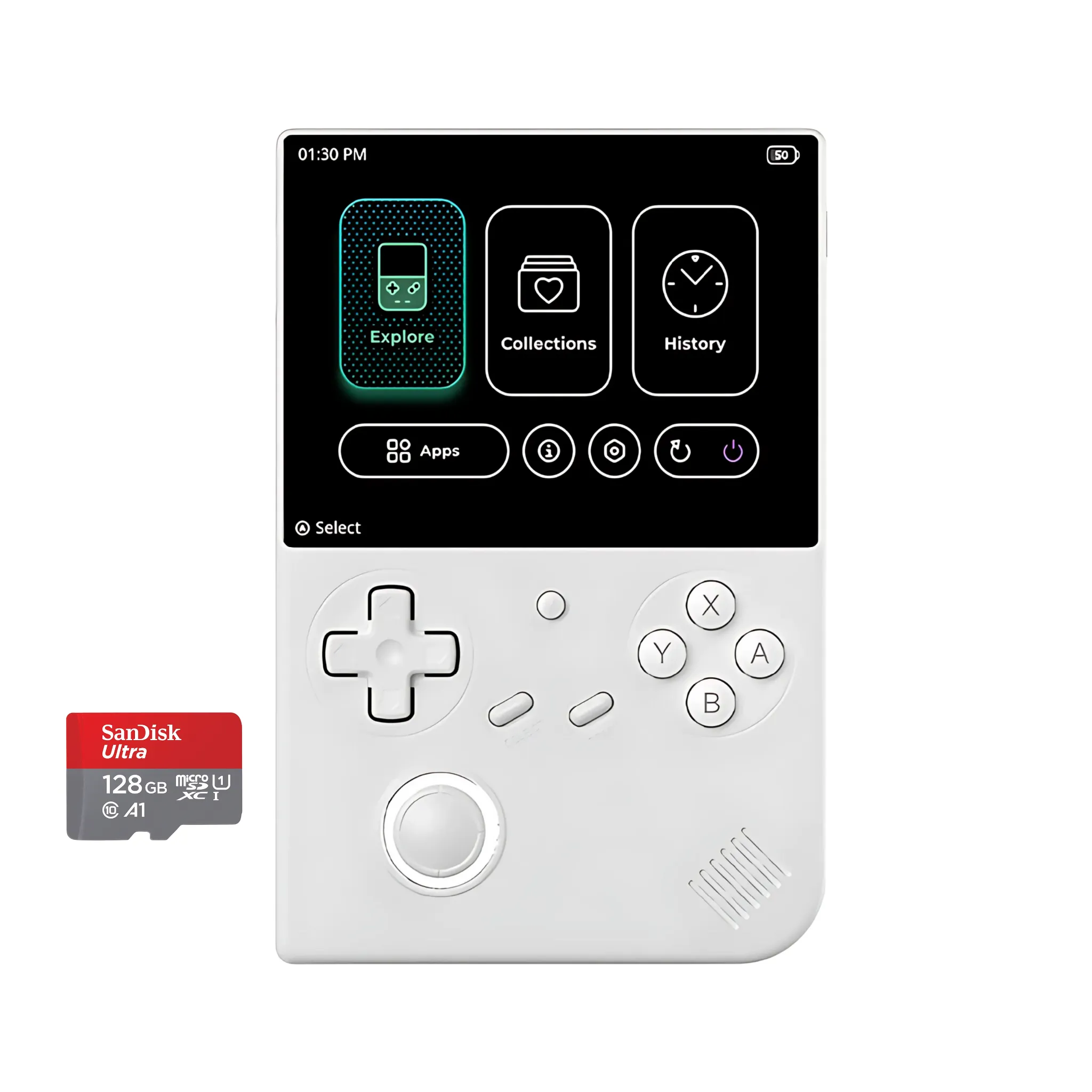 ANBERNIC RG 40XXV Retro Handheld Games Console - White | 128GB