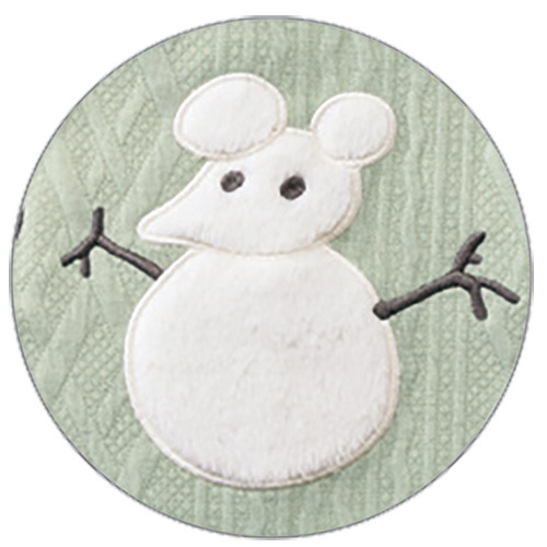 すてきな先生vol.101|ねずみくんとゆきだるまエプロン ミントグリーン