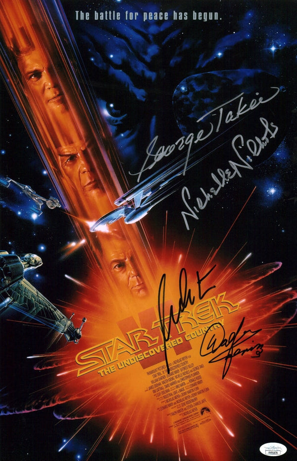 Star Trek VI: The Undiscovered Country 11x17 Poster Cast x4 Signed Koe