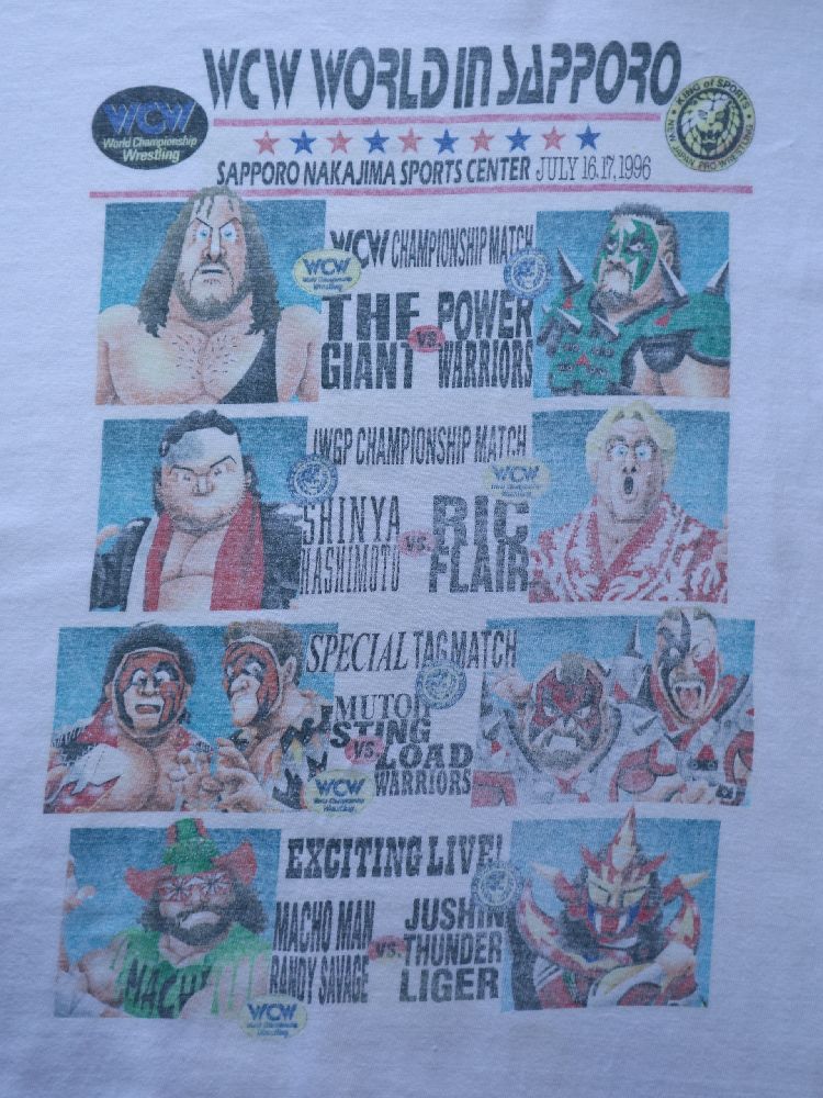 レア! 1996年 WCW 札幌大会 ビンテージ Tシャツ 正規品 新日本