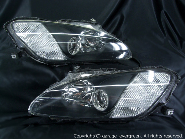 S2000 AP1 前期 ヘッドライトセット 4連白色イカリング&増設高輝度LED