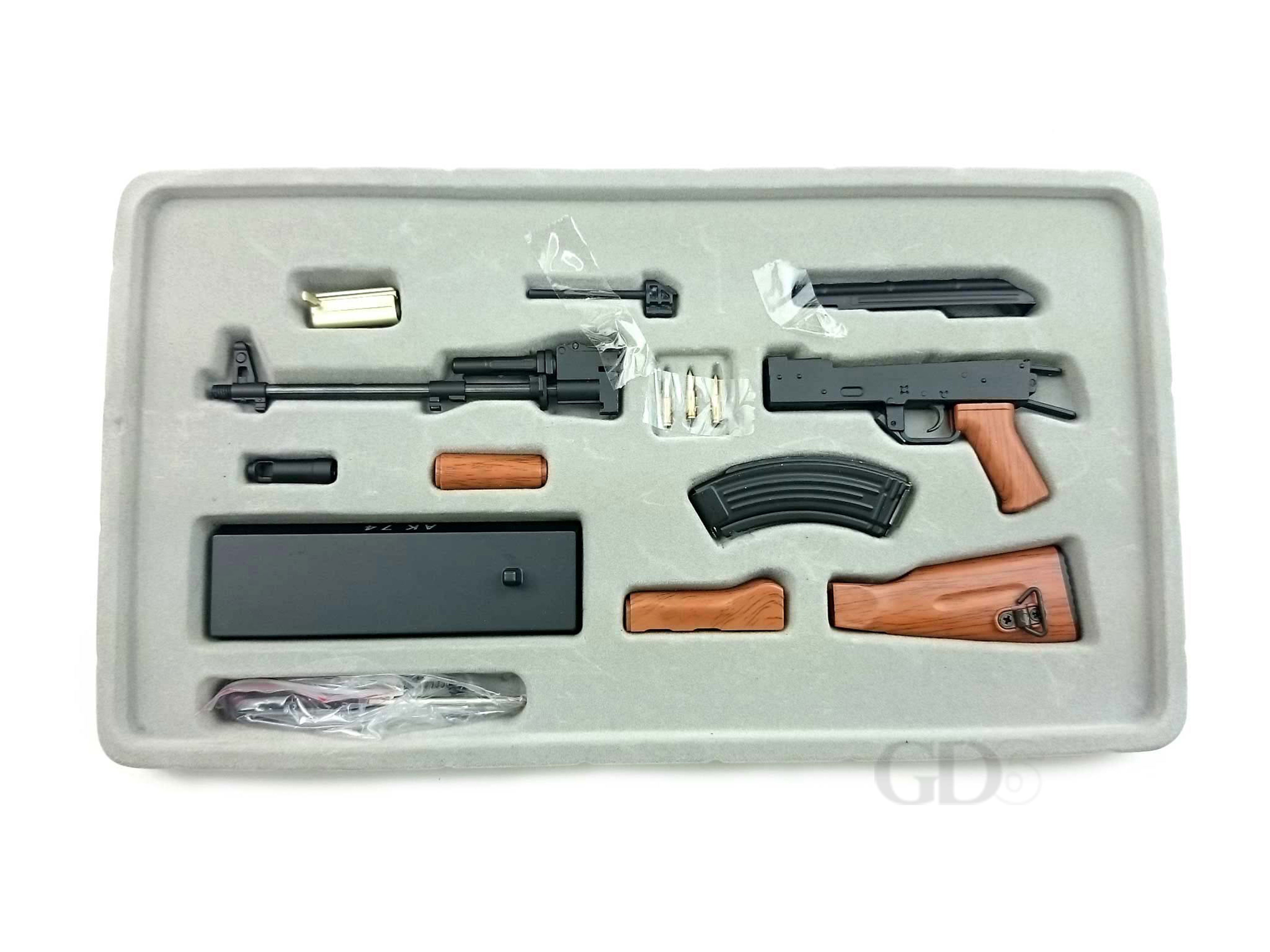 1/3.5 スケール AK47 金属製 ミニモデルガン 組立キット. – GD6-JP