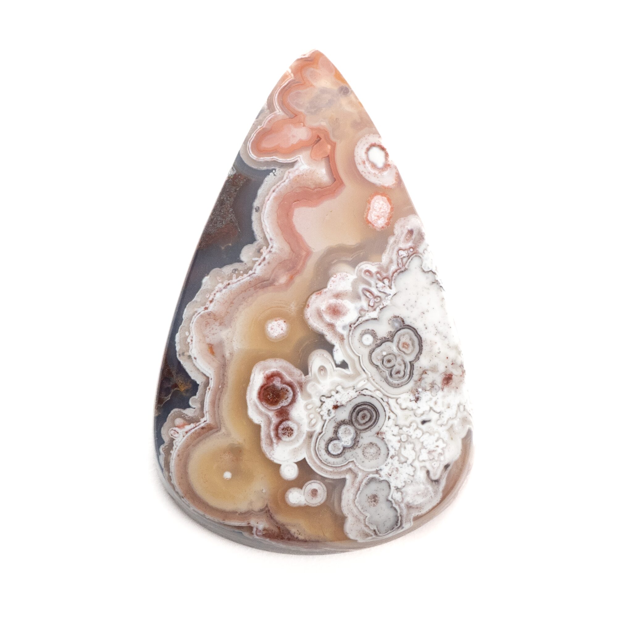 眺めて楽しい模様の美】 クレイジーレースアゲート 36.85ct | まるむ商会