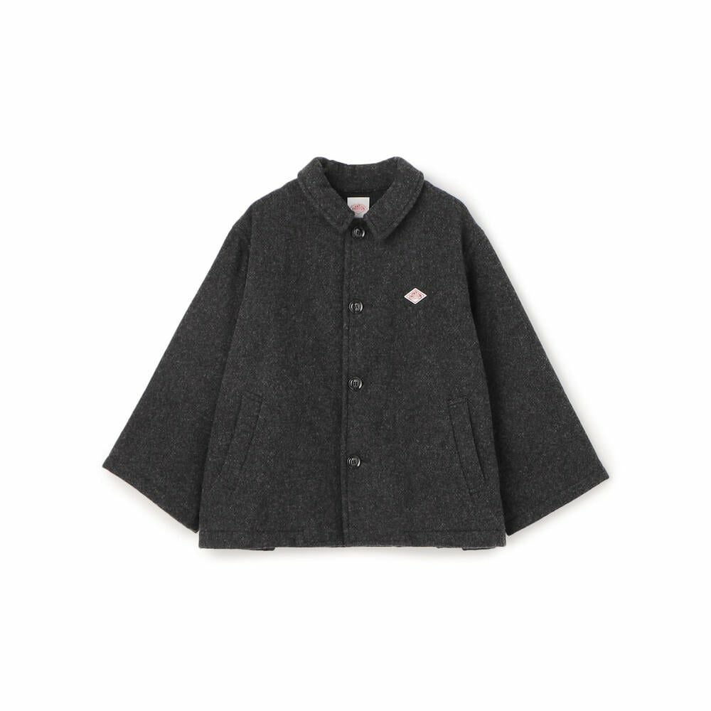 DANTON/ダントン】WOMEN'S SINGLE WOOL PILE GATHERED SHORT COAT・DT