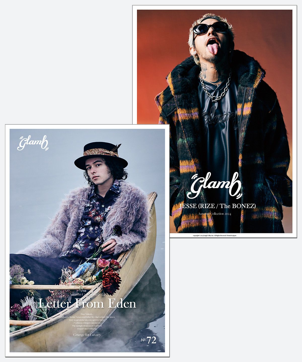 JESSE (RIZE / The BONEZ)がモデルを務めるglamb (グラム)2024 Autumn
