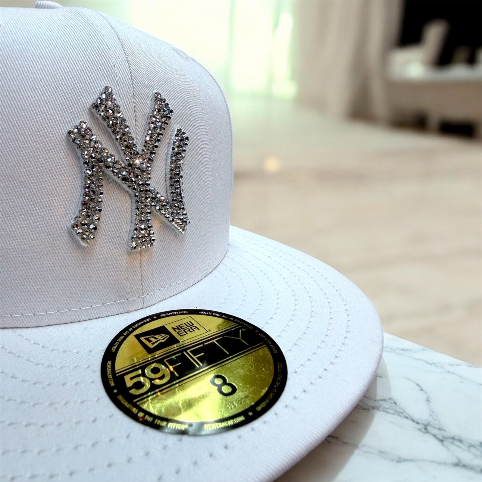 キャップ持ち込み ラインストーンカスタム ヤンキースロゴ Jewel cap