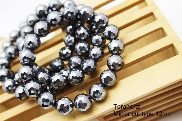 テラヘルツブレスレット 128面ミラーカット12mm 《rv》 [T793-8]