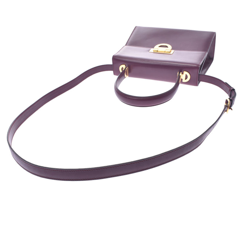 セリーヌ2WAYバッグ ヴィンテージ 紫 ゴールド金具 レディース