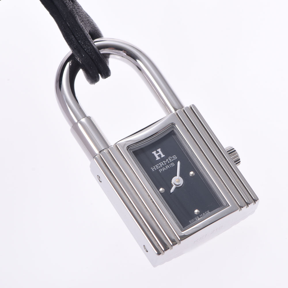 Hermes Kelly Watch Crochet Black Boys Clock Other KE1.210 HERMES